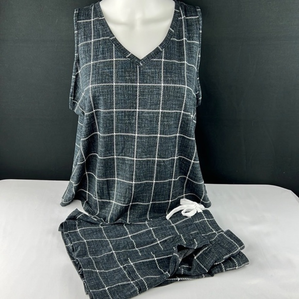 Jaclyn Intimates, ‘Black Plaid’ PJ Set SZ: XLarge. NWT